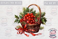 Winter Mistletoe composition Christmas Sublimation Design Product Image 1