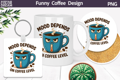 Funny Blue Coffee Mug Sublimation Design Product Image 1