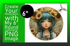 Vibrant Round Design Coaster Template , Fairy Product Image 1