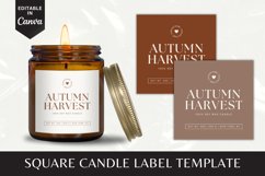 Custom Square Candle Label Canva Template - 3 Product Image 1