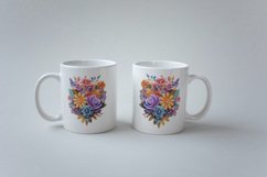 3d Flower Sublimation Mug, 3d mug wrap, 30 PNG Designs Product Image 16