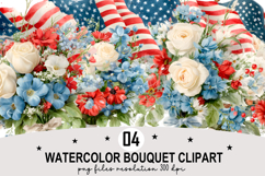 Whimsical Bouquet Clipart Watercolor Png Product Image 1