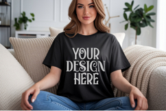 Black Comfort Colors 1717 T-shirt Mockups,1717 Mockups Product Image 1