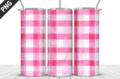 Pink Plaid Tumbler Design | Valentine&#039;s Day Tumbler Wrap Product Image 3