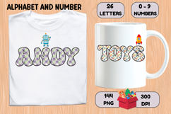 Vintage Toys Alphabet and Numbers PNG 300 DPI Product Image 6