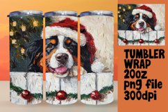Christmas Peeking Dog Tumbler Wrap Winter Holiday Design Product Image 1
