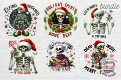 Christmas Funny Skeleton Quote Bundle 35 PNG Sublimation Product Image 2