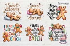Christmas Gingerbread Mans bundle 61 PNG Sublimation Cute Product Image 2