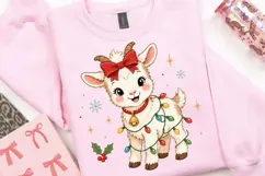 Christmas Sweater Baby Goat PNG Sublimation Design - Cute Product Image 4