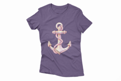 Pink Marine Anchor Rope Ocean Symbol Nautical PNG Summer Product Image 4