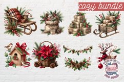 Rustic Christmas bundle 26 PNG Sublimation Wooden Product Image 4