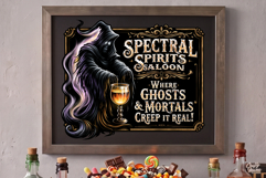 Spectral Spirits Saloon Halloween PNG Sign Graphic Reaper Product Image 2