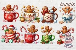 Christmas Gingerbread Mans bundle 61 PNG Sublimation Coffee Product Image 2