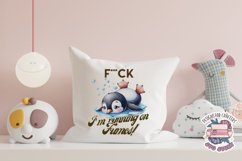 Tired Penguin Sarcasm Sublimation design Funny Quote Animal Product Image 4