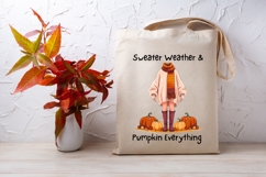 Sweater weather &amp; Pumpkin everything |Fall Sublimation PNG Product Image 3