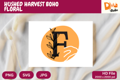 Hushed Harvest Boho Floral Monogram Product Image 1