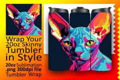 Charming Cat Antics Tumbler Skin Product Image 1