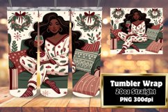 Melanin Winter Warmth Tumbler Wrap 20oz Design Product Image 1