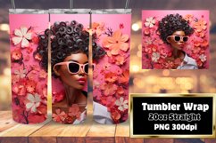 Melanin Queen 3D Tumbler Elegance 20oz Product Image 1