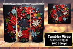 Winter Holiday 3D Vibrant Tumbler 20oz Product Image 1
