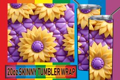 Tumbler Garden Bliss: Colorful Inflated Puff Florals Product Image 1