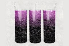 Personalized Purple Ombre 20 oz sublimation design tumbler Product Image 1