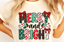 Merry and Bright PNG, Preppy Merry Coquette Christmas PNG Product Image 2