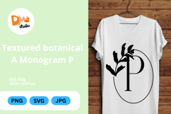 Textured Botanical Monogram Product Image 1