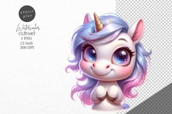 Unicorn clipart, Fantasy clipart, Nursery clipart Product Image 1