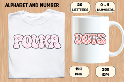 Polka Dots Alphabet Letters &amp; Numbers Clipart PNG 300DPI Product Image 6