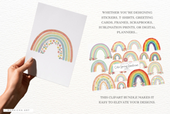 Cute Spring Rainbows Clipart Product Image 4