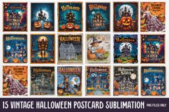 Vintage Halloween Postcard Sublimation Bundle Product Image 1