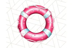 Pink Summer Clipart, Cute Beach Icons, Aesthetic PNG Product Image 4