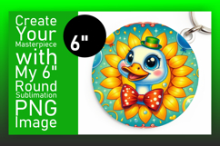 Fun Round Design Keychain Template , Goose Product Image 1