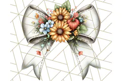 Fall Bow Clipart, Autumn Hair Bows PNG, Fall Ribbon Png Product Image 4