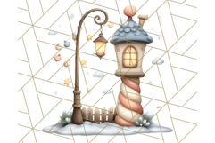 Cozy Cookie Village Clipart, Gingerbread Holiday PNG Product Image 4