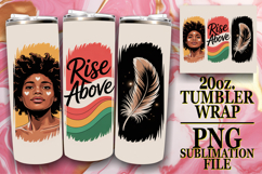 Cozy Sunsets 20oz tumbler wrap, Juneteenth Product Image 1