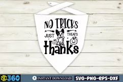 No tricks just treats thanks SVG, Halloween Dog Bandana SVG Product Image 3