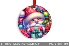 Gnome Christmas Ornament. Christmas Ornament Sublimation Product Image 1