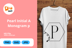 Pearl Initial Floral Monogram Product Image 1