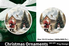 Christmas Ornaments PNG Round Sign PNG, Christmas Round Sign Product Image 1