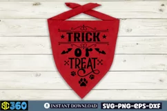 Trick or treat SVG, Halloween Dog Bandana SVG Product Image 3