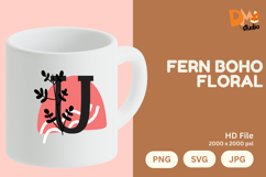 Fern Boho Floral Monogram Product Image 1