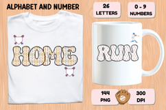 Baseball Sport Alphabet png clipart, baseball letters doodle Product Image 6