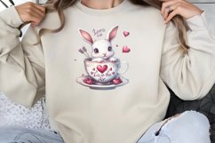 Valentines Day Bunny Cups Clipart PNG Product Image 1