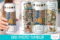 Best Dad Photo tumbler wrap PNG, Father's Day tumbler PNG Product Image 2