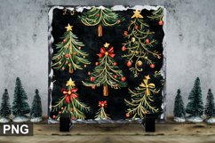 Christmas Tree Square Sublimation Slate Design Product Image 1