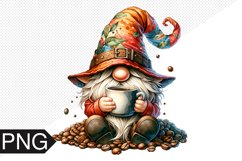 Coffee Gnome Sublimation - Clipart PNG Design Product Image 1