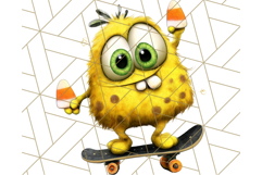 Quirky Monster Clipart PNG, Funny Spooky Creatures Product Image 4