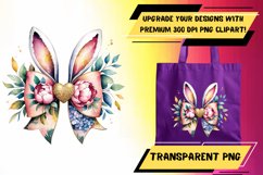 Vibrant PNG Template for Tote Bag Design , Easter Bow Product Image 1